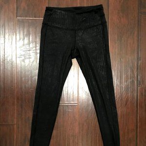 XS Athleta Yoga Tights in Black Sparkle